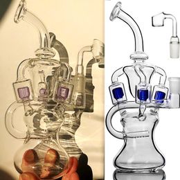 New Design Glass Bong Blue dab rig Screw pipes fab egg Hookahs 14mm water Smoking Accessories Smoking Pipe