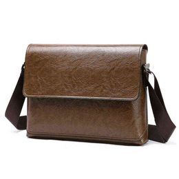 Nxy Handbag New Fashion High Capacity Men Pu Leather Laptop Bags Male Business Travel Messenger s Crossbody Shoulder Bag 0209