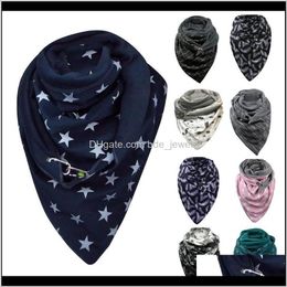 Wraps Hats, & Gloves Aessorieswomen Fashion Women Soild Dot Printing Button Soft Wrap Casual Warm Scarves Shawls Drop Delivery 2021 Izro7