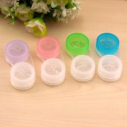 mini glasses storage box Case Soaking jar color transparent with colors left and right DH9678