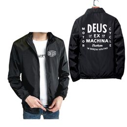 Deus ex Machina stampato 2021 Giacche con cerniera da uomo Giacca a vento invernale Cappotto S-7XL Oversize Harajuku Streetwear