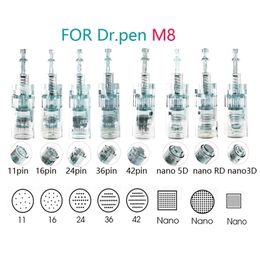 30 pcs Bayonet Cartridge Replacement for Dr.pen M8 Micro Needle 16 Pin/11 Pin/36 Pin/5D Nano Micro Skin Needling Tip Derma Stamp 210323