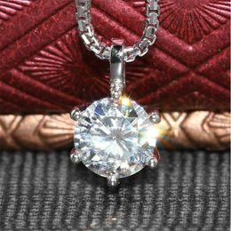 Pendant Necklaces Luxury Six Dazzling Cubic Zirconia Necklace For Women Delicate Promise Statement Women's Wedding Jewelry