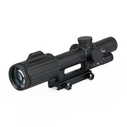 FFP 1-6X24 Cross Concentric Hunting Riflescope Tactical Optical Sight Illuminated R&G Sniper Scope Black Colour CL1-0340