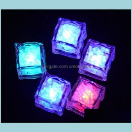 Decoration Event Festive Supplies Home & Garden Lights Colour Changing Led Glowing Ice Cubes Blinking Flashing Novelty Party Supply Ship Drop