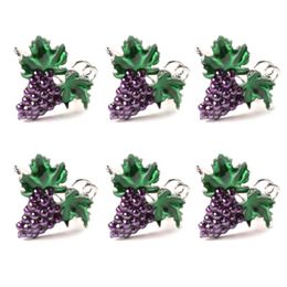 holiday grapes Canada - Pcs Grapes Fruit Napkin Ring Holders Buckle Decoration For Wedding Banquet Birthday Holiday Dinner Party Decor Rings