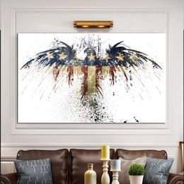 Abstract Eagle Wing Star Modern Animal Painting Wall Art For Living Room Canvas Print Home Decor Poster Prints No Frame