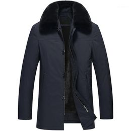 Men's Leather & Faux Real Fur Coat Men Winter Jacket Natural Mink Liner Parka Warm Plus Size Mens Jackets 1055-aoshadi J3114