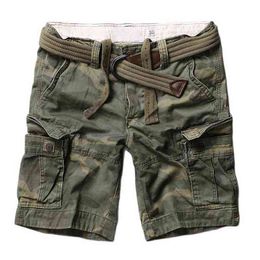Trendy Mens Camouflage Shorts Premium Cargo Shorts Casual Military Style Multi Pockets Shorts Big Size Man Clothing Summer Wear H1210