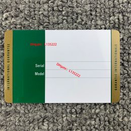 Highest version Green Security Warranty Card Custom Print Model Serial Number Address On Guarantee Card Watch Watches Tags