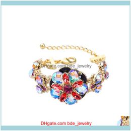 Charm Jewelrycharm Bracelets Brand Charming Bracelet Handmade Epoxy Resin Colorful Luxury Bright Double Chain Arrival Drop Delivery 2021 Gch