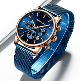 CRRJU 2266 Quartz Mens Watch Hot Selling Casual Personality Watches Fashion Popular Student Wristwatches Newest Arrival