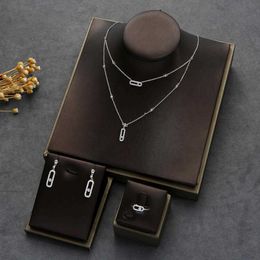 Jewelry Sets Luxury designer Bracelet Trendy Dainty Initial Necklace earring ring Stackable For Women Girlfriend Wife Gift Pendientes Mujer