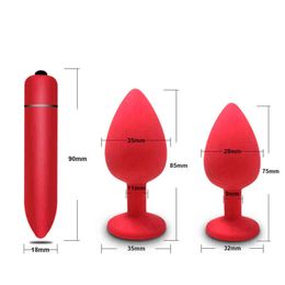 NXY Sex Anal toys Silicone Plug Butt Prostate Massager for Beginner Men Women Adult Gay Shop Mini Small Erotic Bullet Vibrator Toys 1202