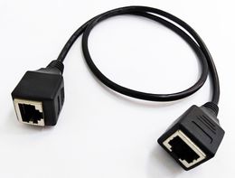 Network Cables, RJ45 Female to Female Plug 10M/100M Ethernet LAN Extension Cable About 60CM/2PCS