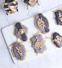 -Backformen Zucker Keksform 4pcs Plaque Cleas Cookies Rahmen DIY Kuchen Oval Quadrat Rechteck Fantastisches Edelstahl Cookie Gyh