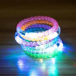 Flashing LED Party Bracelet Wristband Dance Disco Bangle Light Up Bangle Halloween Carnival Neon Party 10pcs