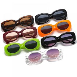 2021 Retro Oval Sunglasses Women Vintage Brand Designer Sun Glasses Ladies Green Orange Eyewear Shades zonnebril dames