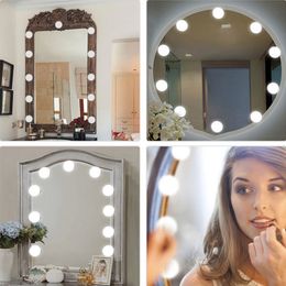 vanity kits UK - Vanity Mirror Lights LED Light with Dimmer and USB Phone Charger Makeup Kit for Bathroom Dressing Room (Mirrors No Include) crestech