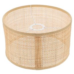 Lamp Covers & Shades Simple Home Checkered Lampshade Rattan Weaving Hanging Cover Decor Woven European Pastoral Style
