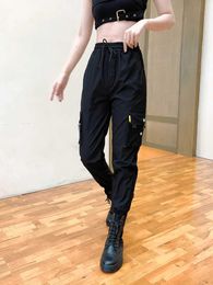 HWLZLTZHT Summer Women Loose Cargo Pants High Waist Sports Joggers Casual Streetwear Ladies Trousers 210531