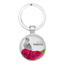 Crystal Letters Keychain Love You Mom Pendant To Best Mum Mothers Day Gift Thanksgiving Happy Birthday Jewelry Keychain