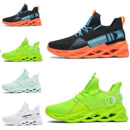 Discount Non-brand Men Women Running Shoes Blade Breathable Shoe Black White Volt Orange Yellow Mens Trainers Outdoor Sports Sneakers Size 39-46