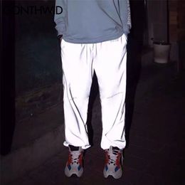 GONTHWID Reflective Harem Joggers Pants Streetwear Men Hip Hop Harajuku Casual Sweatpants Fashion Loose Elastic Waist Trousers 210715