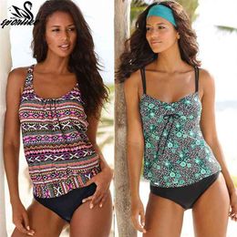 Swimwear Sexy suit Women Plus Size Tankini Sets Vintage Beach Wear Bathing Suits Female Bandage Monokini Suit 210722