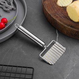Stainless Steel Wave Potato Knife Cut French Fries Corrugated Slicer Vegetable Cutter Kitchen Vegetables Fruits Gadgets Gifts