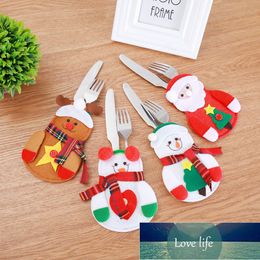 8pcs Christmas Decorations Snowman Kitchen Tableware Holder Bag Party Gift Xmas Ornament Christmas Decorations For Home Table Factory price expert design Quality