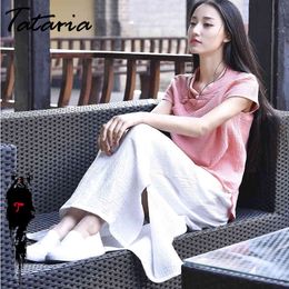 Tataria High Waist Skirts for Women A-line Cotton and Linen Skirt Women's Chinese Style with Buckles Retro Girls 210514
