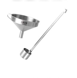 Strainers Stainless Steel Funnel Oil Liquid Metal with Detachable Philtre Wide Mouth Colanders for Canning Kitchen Tools