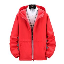 Women's Jackets 2021 Couples Jacket Women Spring Autumn Red Black Pink Plus Size 7XL Loose Korean Fashion Casual Hooded Thin Light Coat GH33