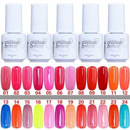 Nagellack med god kvalitet UV Gel Soak Off Polish Nail Lacquer Varnish 100% helt ny toppkvalitet långvariga färger 168 Färg 5 ml