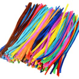 Decorative Flowers Wreaths Festive Wavy Shape Chenille Stems Pipe Cleaners Toys Diy Handicraft Materil Mixed Colour 100Pcs/Lot