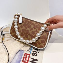 Daily Bag Net Red Printing Small Bag Womens Bag 2021 New Fashion Pearl Messenger Summer Popular Shopping Crossbody Fashion