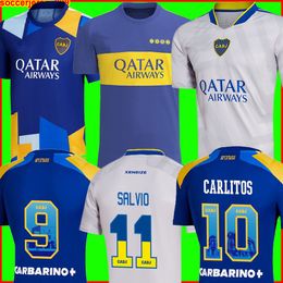 -Camisa de futebol do Boca Juniors 2021 2022 CARLITOS MARADONA TEVEZ DE ROSSI 21 22 camisa de futebol esportiva masculino + infantil conjunto uniformes casa terceiro 3º
