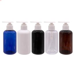 250ml x 24 Empty Coloured Plastic Bottle With Pump For Shampoo Facial Cleanser Lotion Cream Container White Black Bluegoods