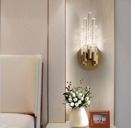 Creative design modern sconce lighting Lamps living room decoration crystal rod wall light fixtures luxury bedside LED