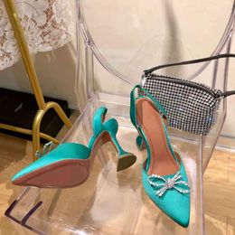 2021 neueste maßgeschneiderte Designer-Damensandalen, modische Schuhe, Diamant-Schleifendekoration, Größe 35–41