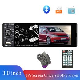 Car 3.8'' IPS screen 7colors light MP5 Player Support mic input Subwoofer Output FM USB TP-C EQ AUX For Universal Nissan Kia