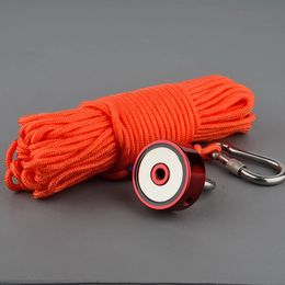 Strong Fishing Magnets Combined 240KG-320KG Pull Force Double Side Retrieval Magnet N52 Neodymium Magnets with 10m Durable Rope