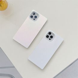 Square Matte Discoloration Phone Cases For iPhone 12 Pro Max 11 XR XS 7 8 Plus SE2020 Mobile Shell Case