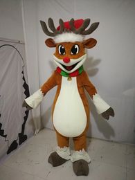 Masquerade Christmas deer Reindeer Mascot Costume Halloween Xmas Fancy Party Dress Carnival Unisex Adults Cartoon Character Outfits Suit