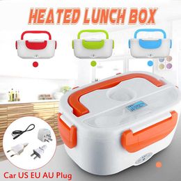12/110/220V Portable Electric Heating Lunch Box Bento Storage Home Office School Rice Container Food Warmer 210709