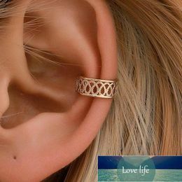 Hollow Geometric Pattern Ear Clip Earrings For Women Gold Silver Colour Earing Jewellery No Ear Hole Needed Ethnic Clip Earrings Factory price expert design Quality
