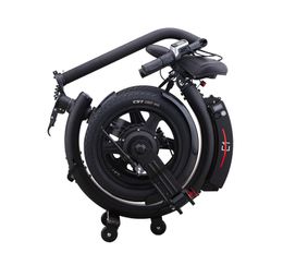 260W Folding Electric Bike Off-road ATV Foldable Long Range 5 2ah Safety Powerful Battery 14 Inch Bicycle for Adults and Kids Blac304b
