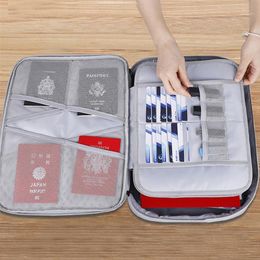 Storage Bags Fireproof Large Capacity Documents Electronic Gadgets Bank Card Zip Handbags Waterproof Home Office Business Pouch