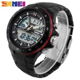 SKMEI Sport Watch Men Fashion Casual Alarm Clock Waterproof Military Chrono Dual Display Wristwatches Relogio Masculino 1016 210329